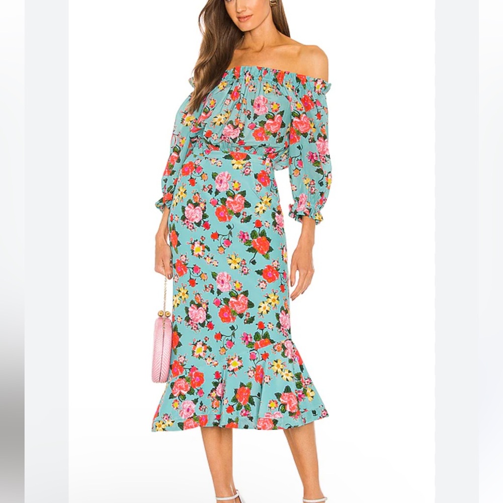 SALONI Floral Midi Dress NWOT